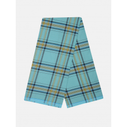 Turquoise Check Cotton Lungi